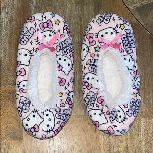 Sanrio Hello Kitty Pink Slipper Booties House Shoes Faux Shearling Size 5/6‎